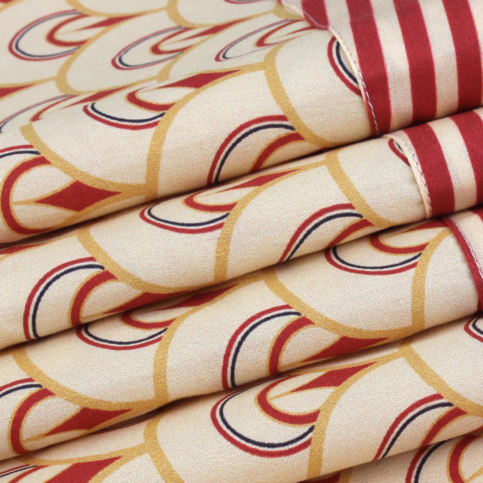 Golden Fan Cotton Kaftan Dress