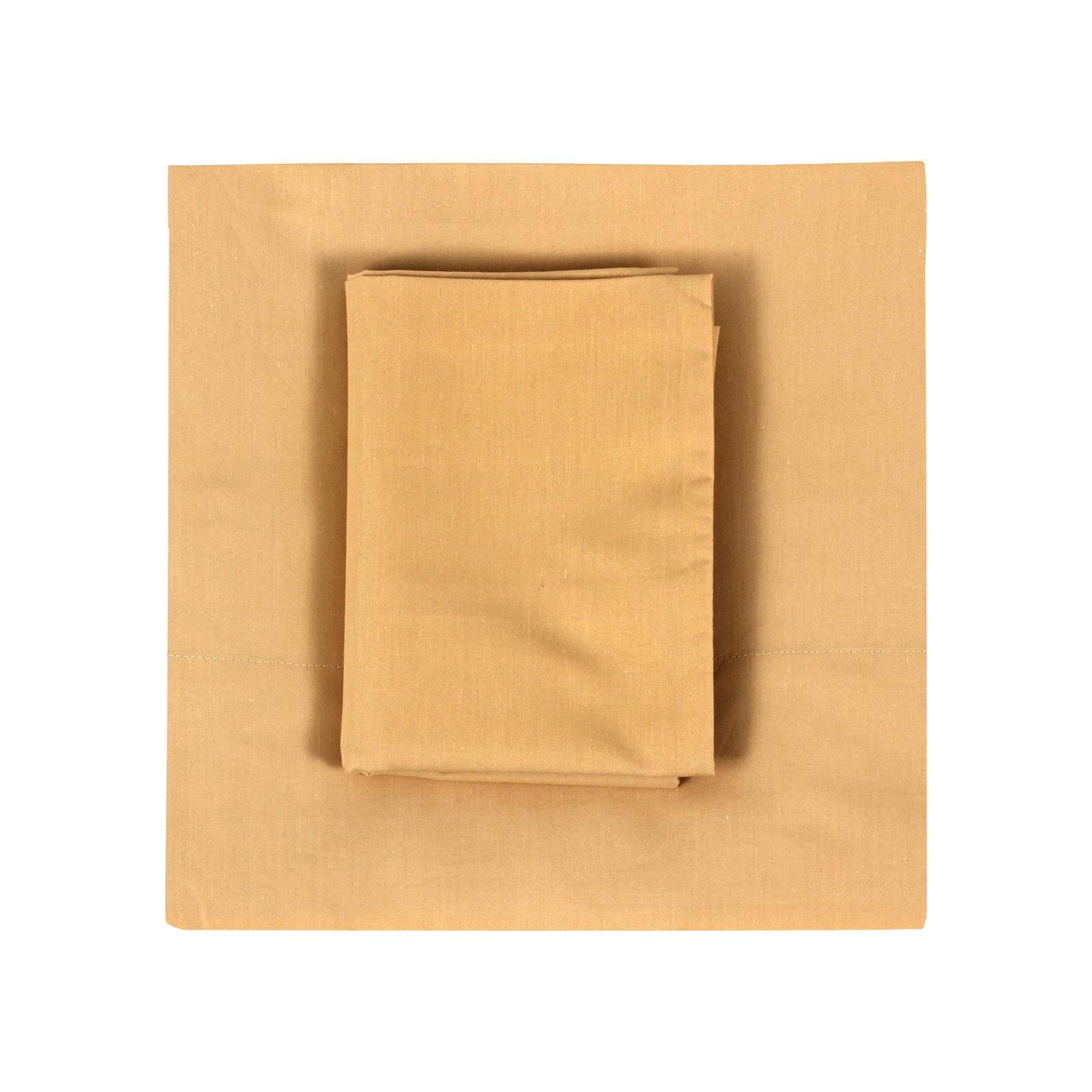 Saffron Yellow Flat Sheet + Pillowcases (350 TC)