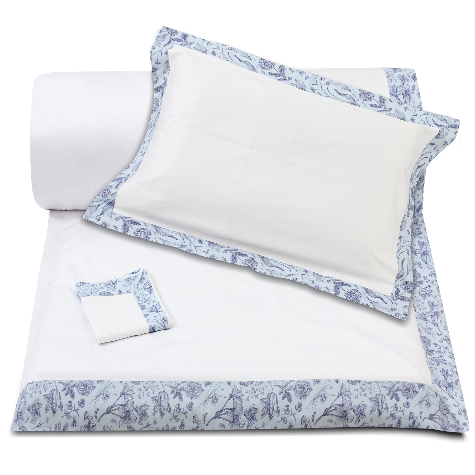 Indigo Florals Duvet + Pillowcases (600 TC)