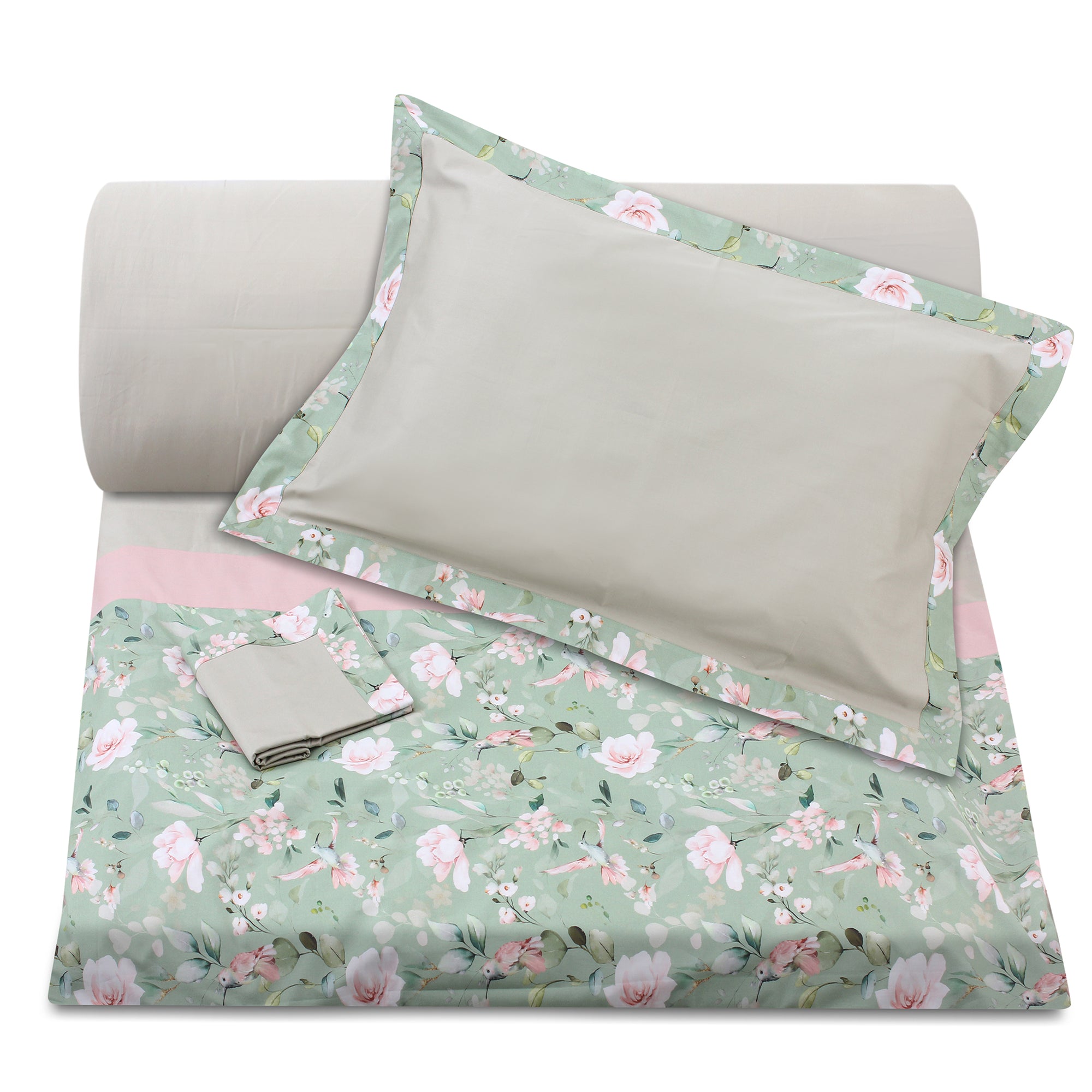 Pink Hummingbird Duvet + Pillowcases