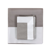 Dark Grey/Silver Border Sheet + Pillowcases (600 TC)