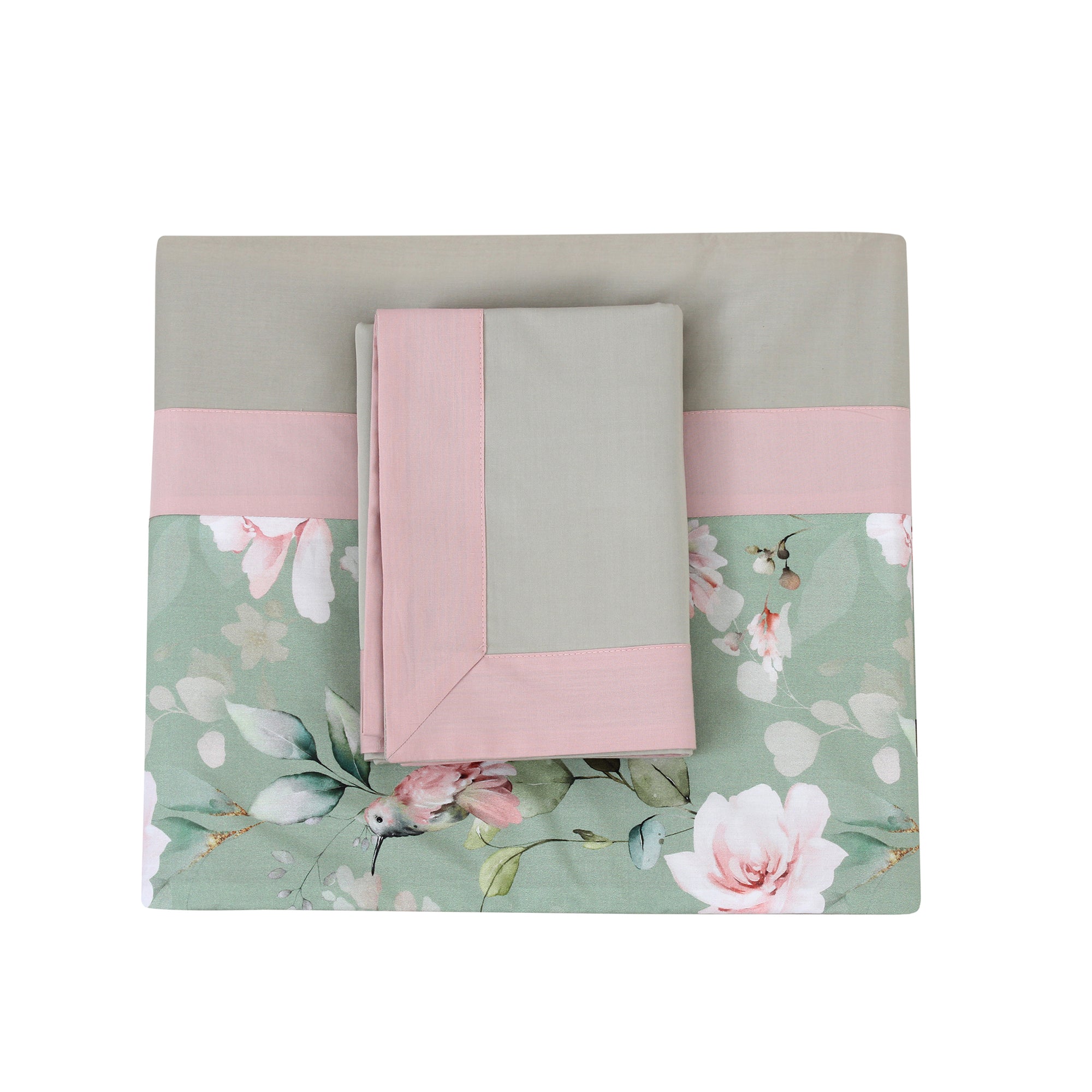 Pink Hummingbird  Sheet + Pillowcases