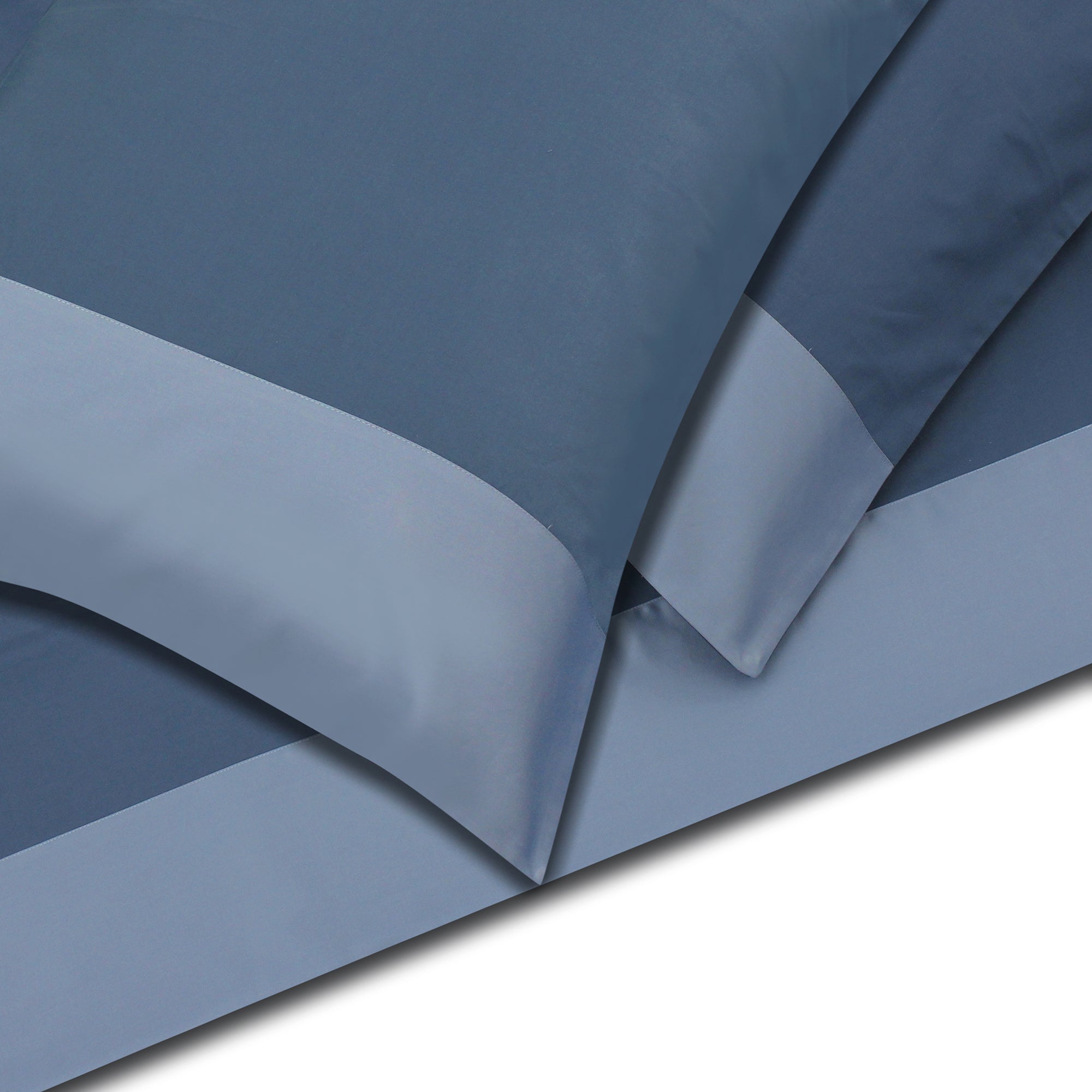 Midnight Blue Border Duvet Cover + Pillowcases (350 TC)