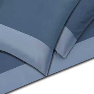 Midnight Blue Border Duvet Cover + Pillowcases (350 TC)