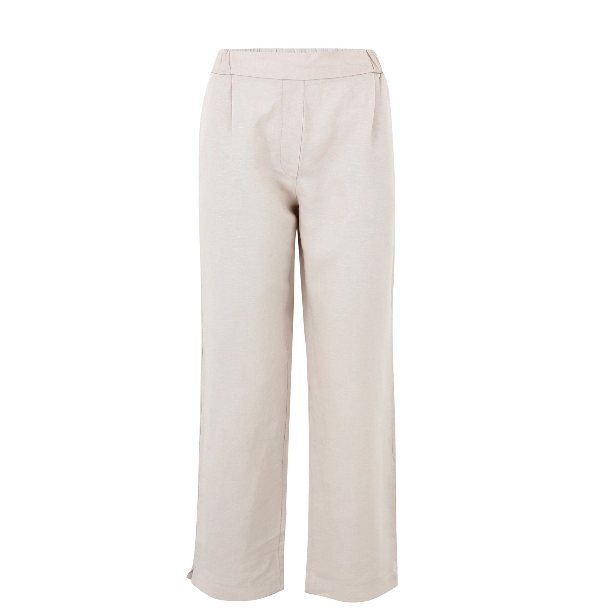 Beige Dalia Linen Pants