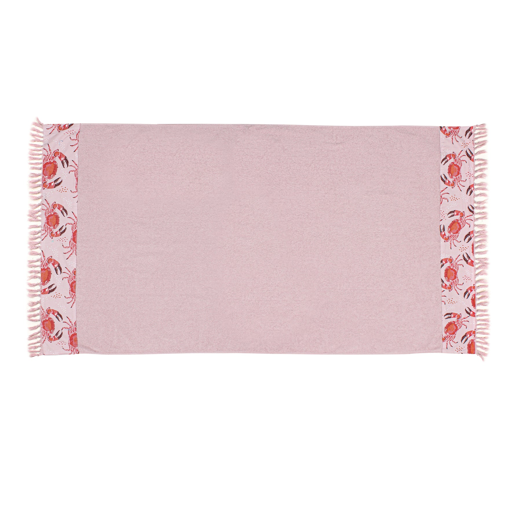 Pink Crabs Beach Towel
