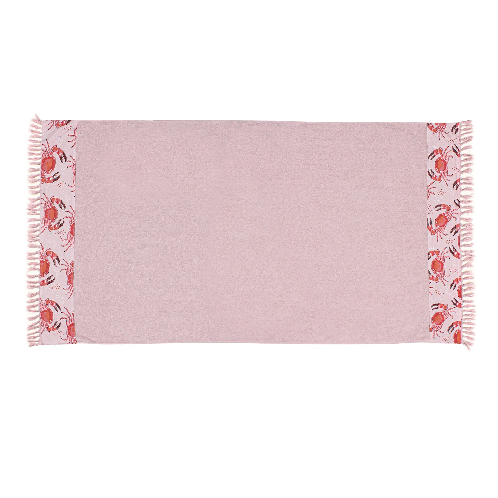 Pink Crabs Beach Towel
