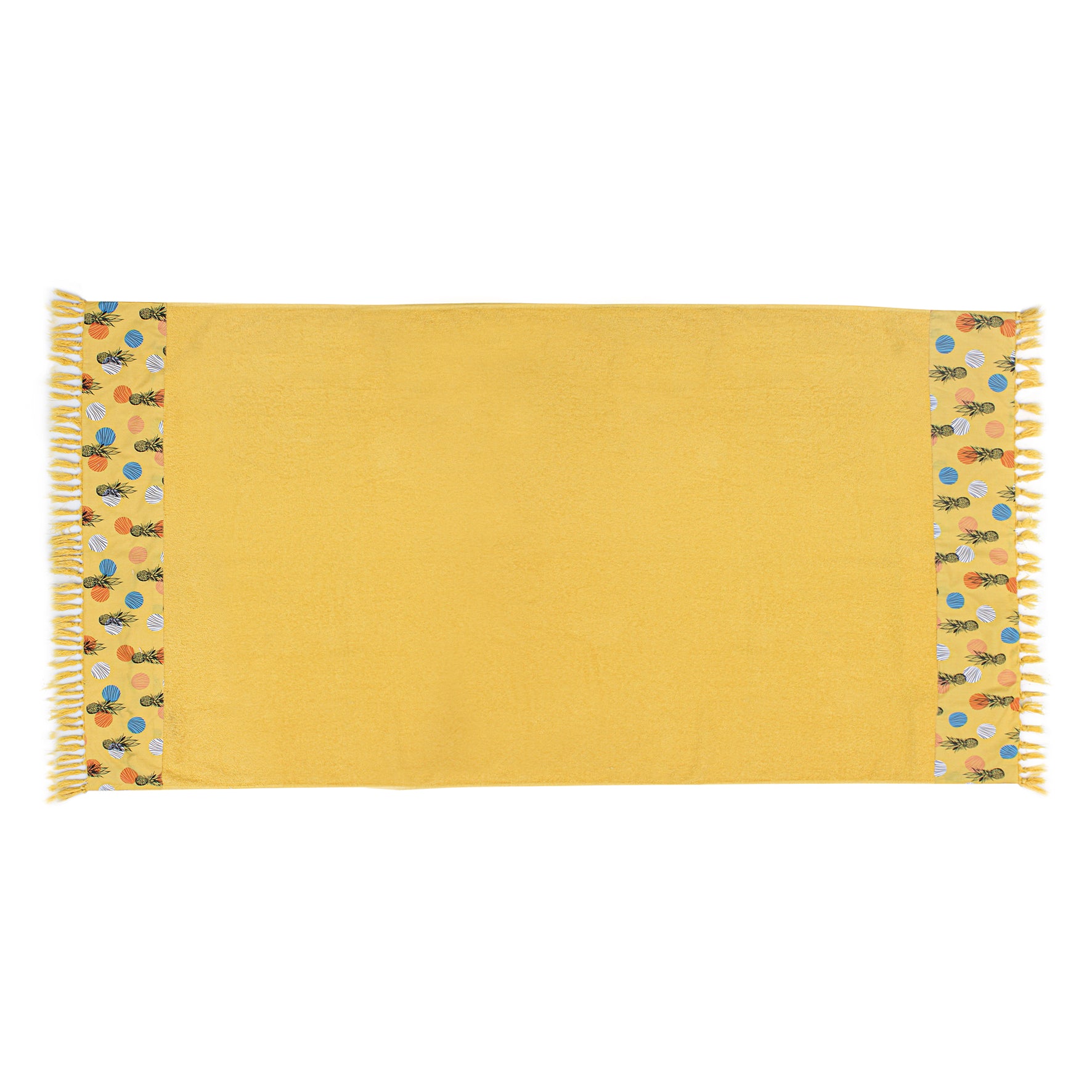 Yellow Pineapple Beach Towel
