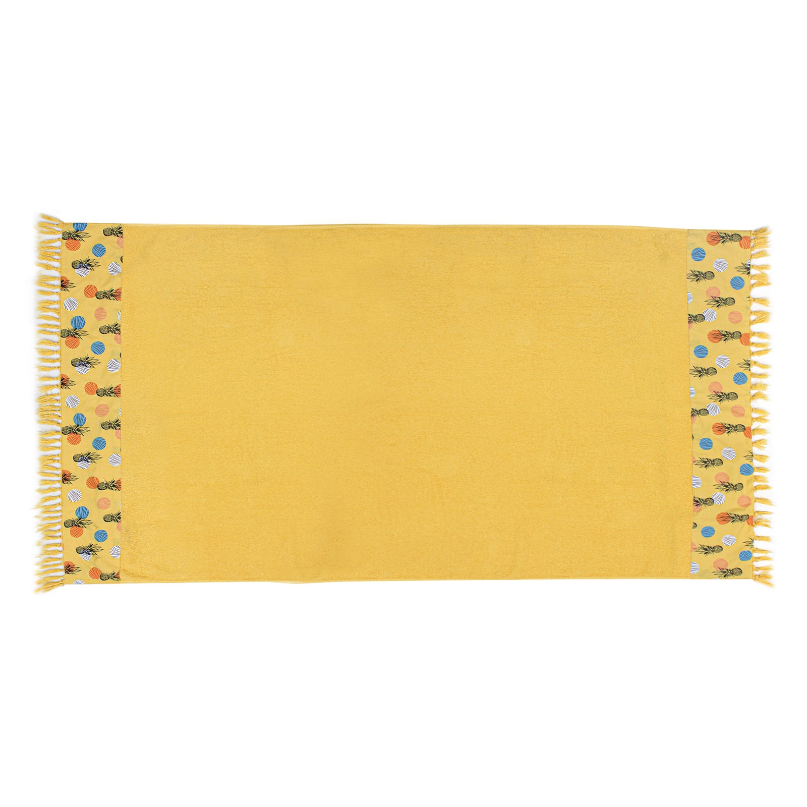 Yellow Pineapple Beach Towel