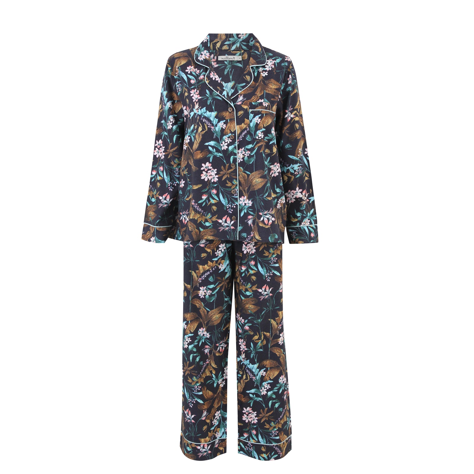 Dark Daisies Warm Cotton Pyjama Set