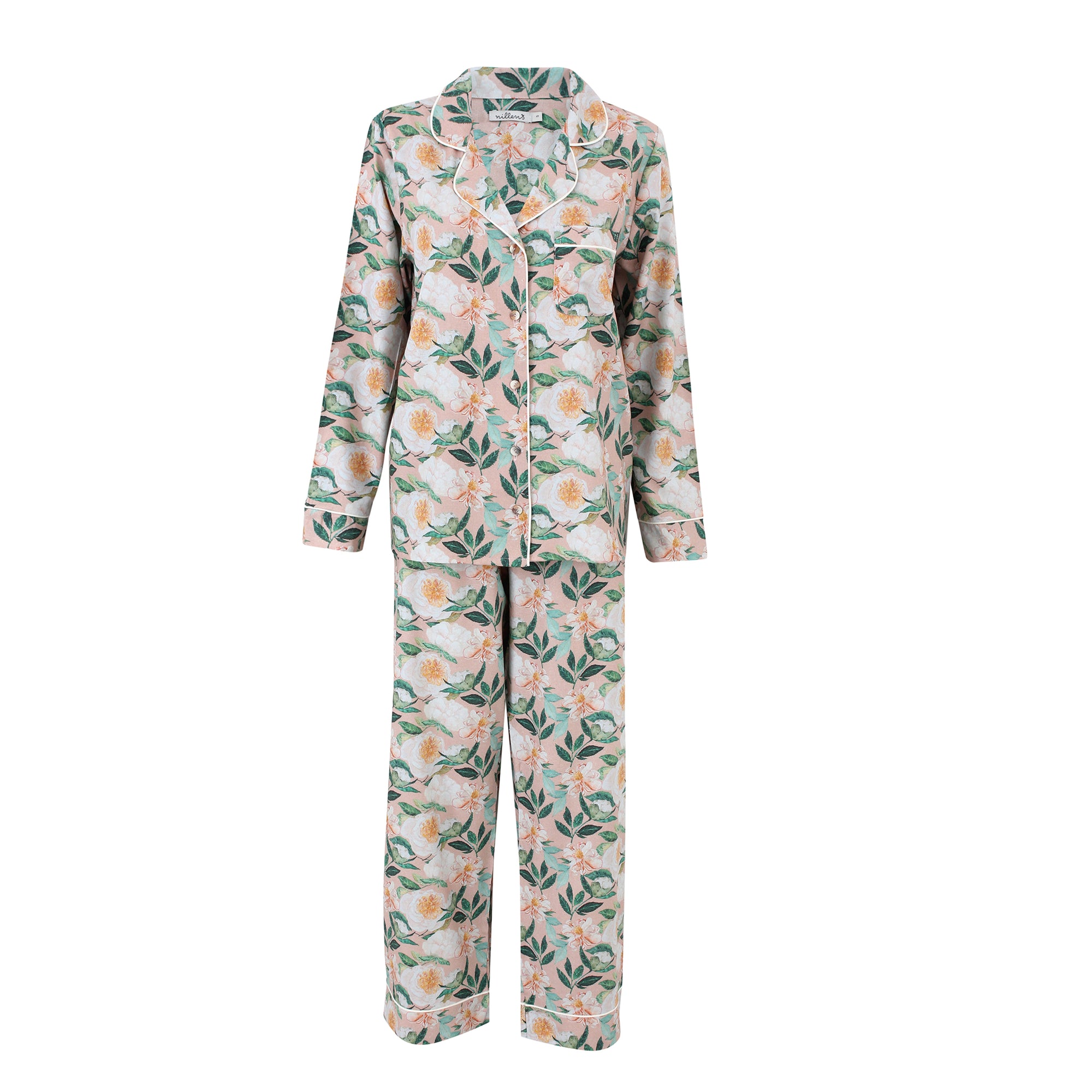 Peach Peonies Pyjama Set