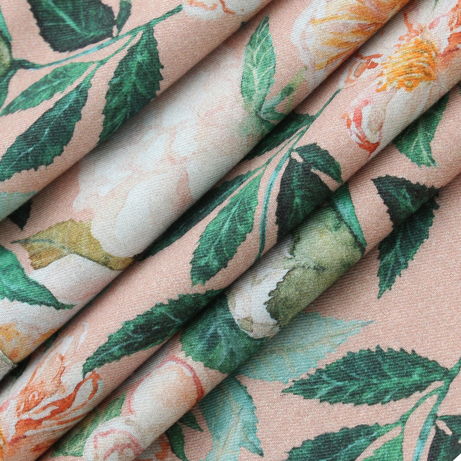 Peach Peonies Warm Cotton Pyjama Set