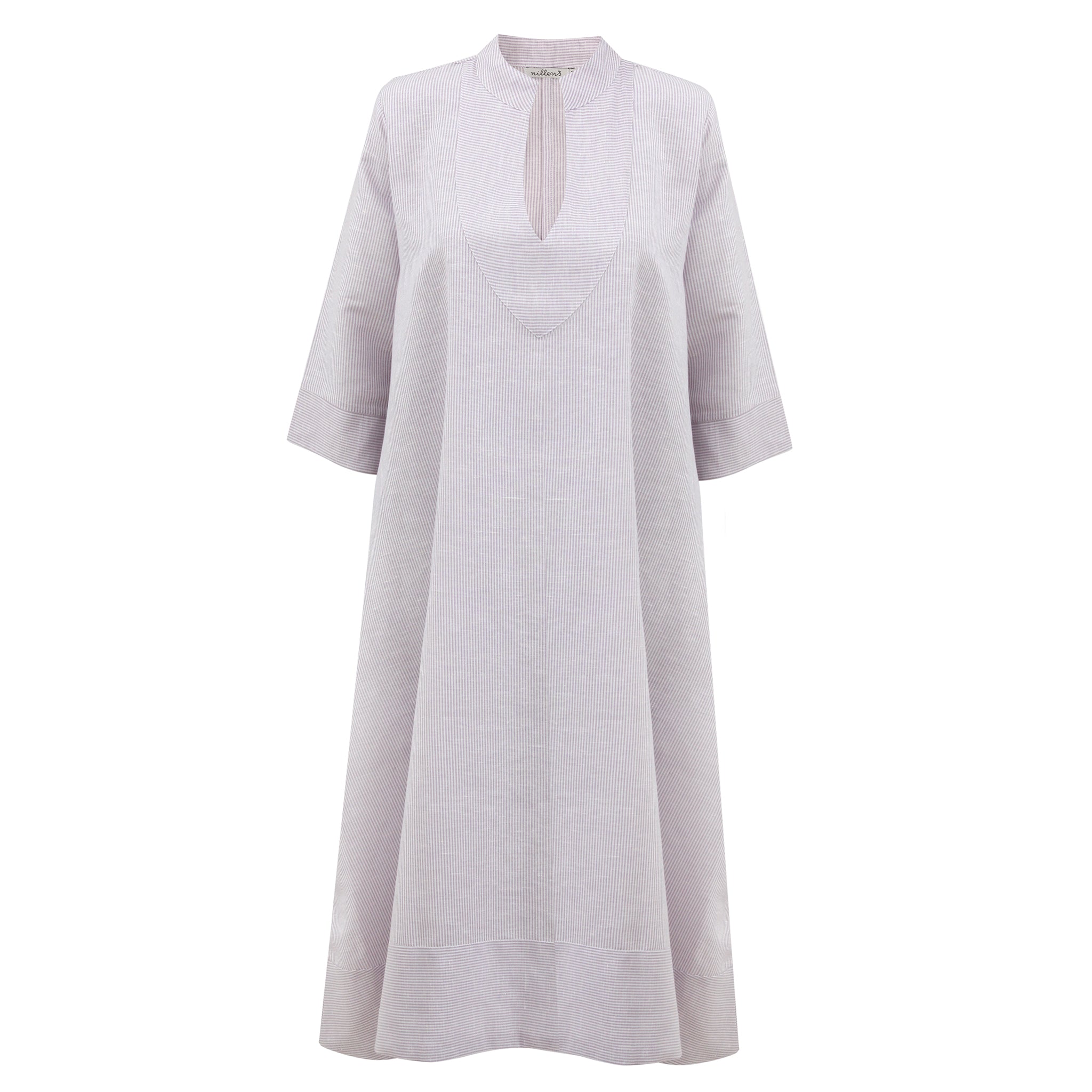 Lilac Stripes Linen Kaftan
