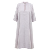 Lilac Stripes Linen Kaftan