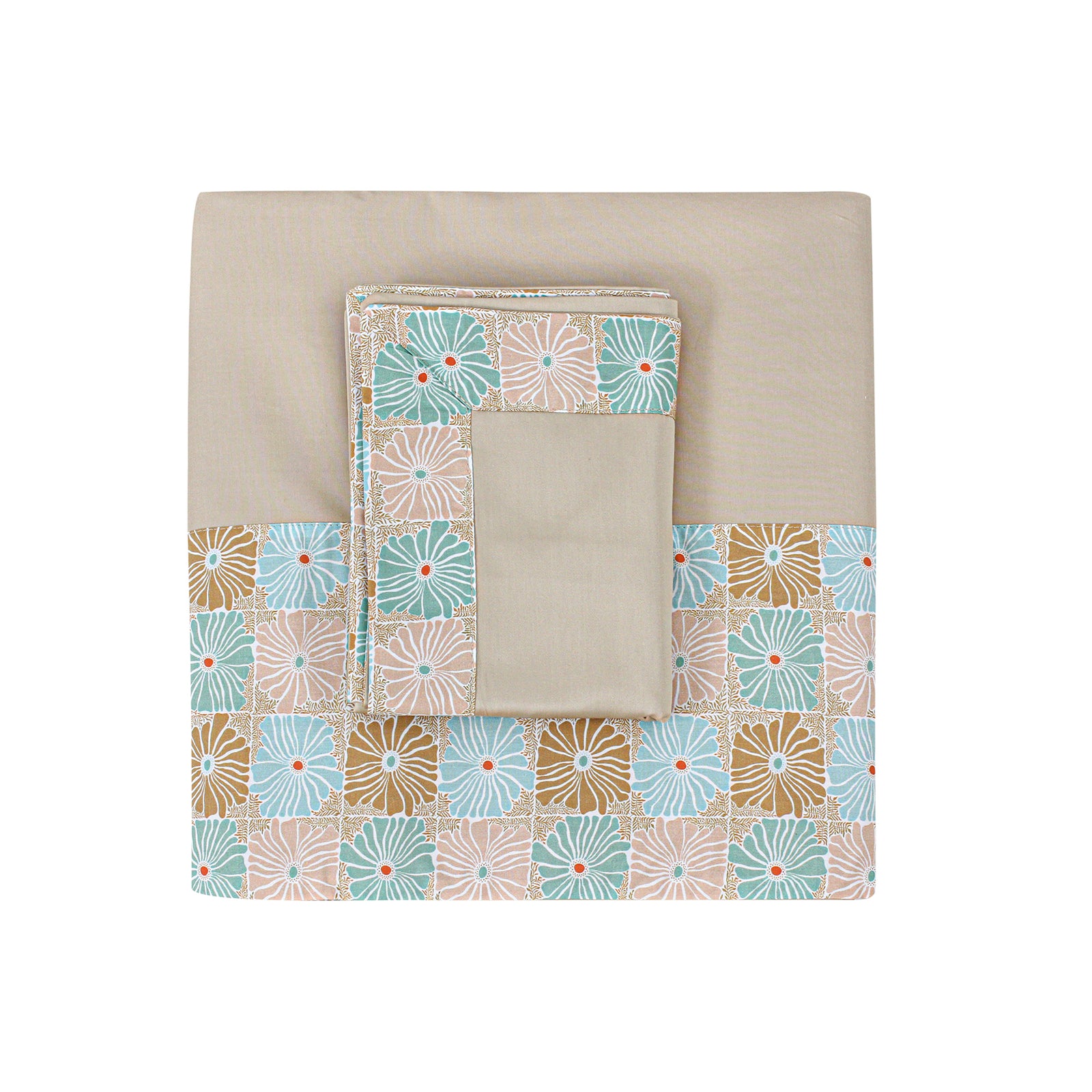 Golden Groovy Sheet + Pillowcases (600 TC)