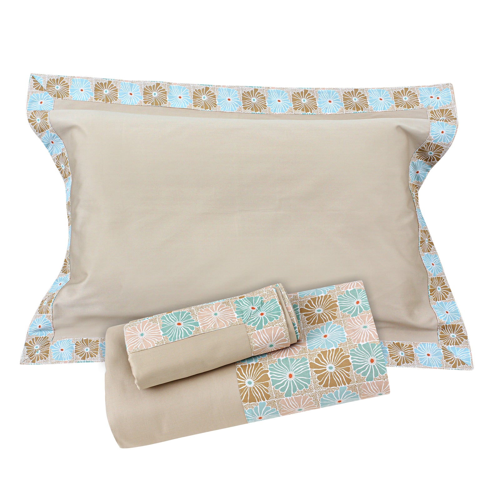 Golden Groovy Sheet + Pillowcases (600 TC)