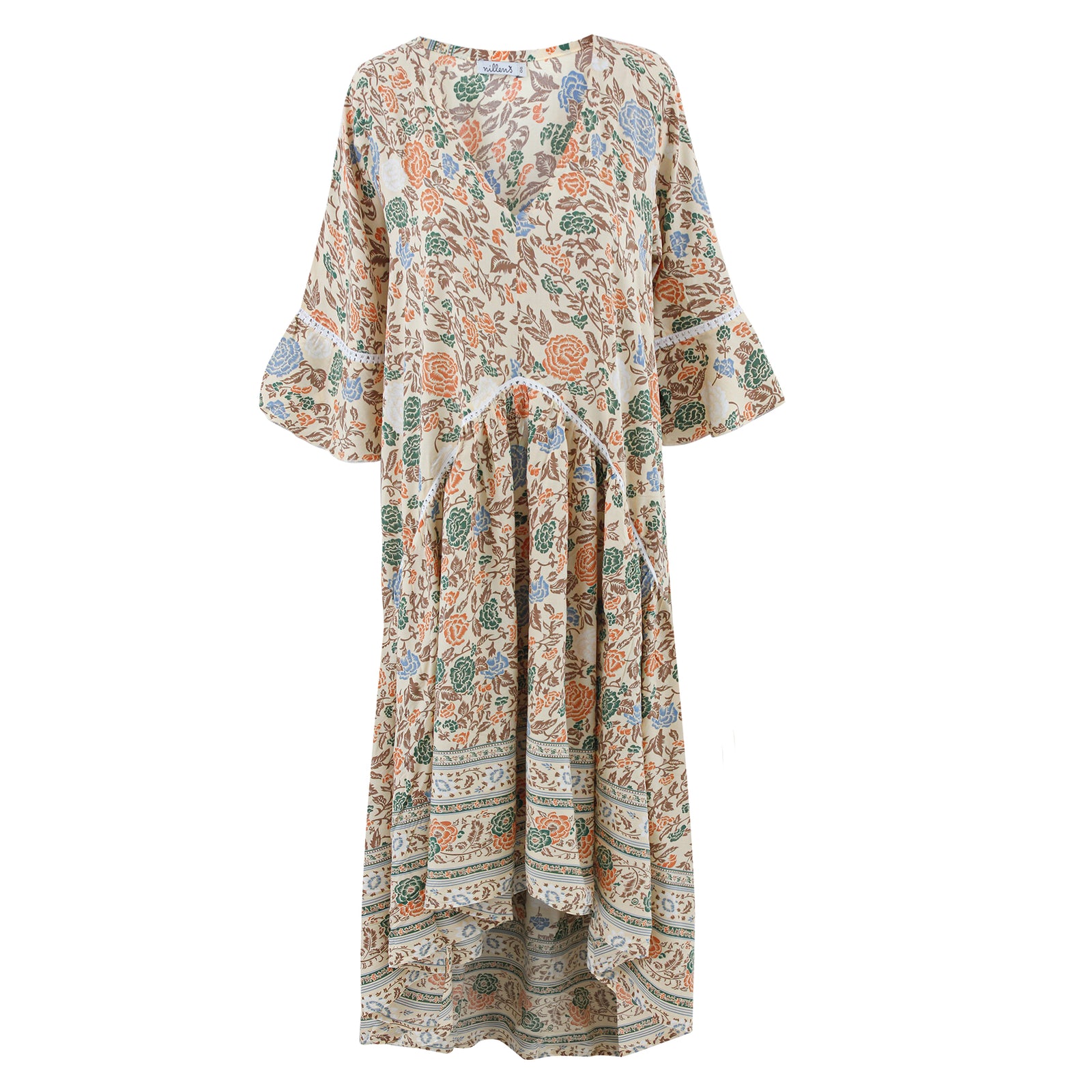 Off-White Florals Breezy Summer Dress