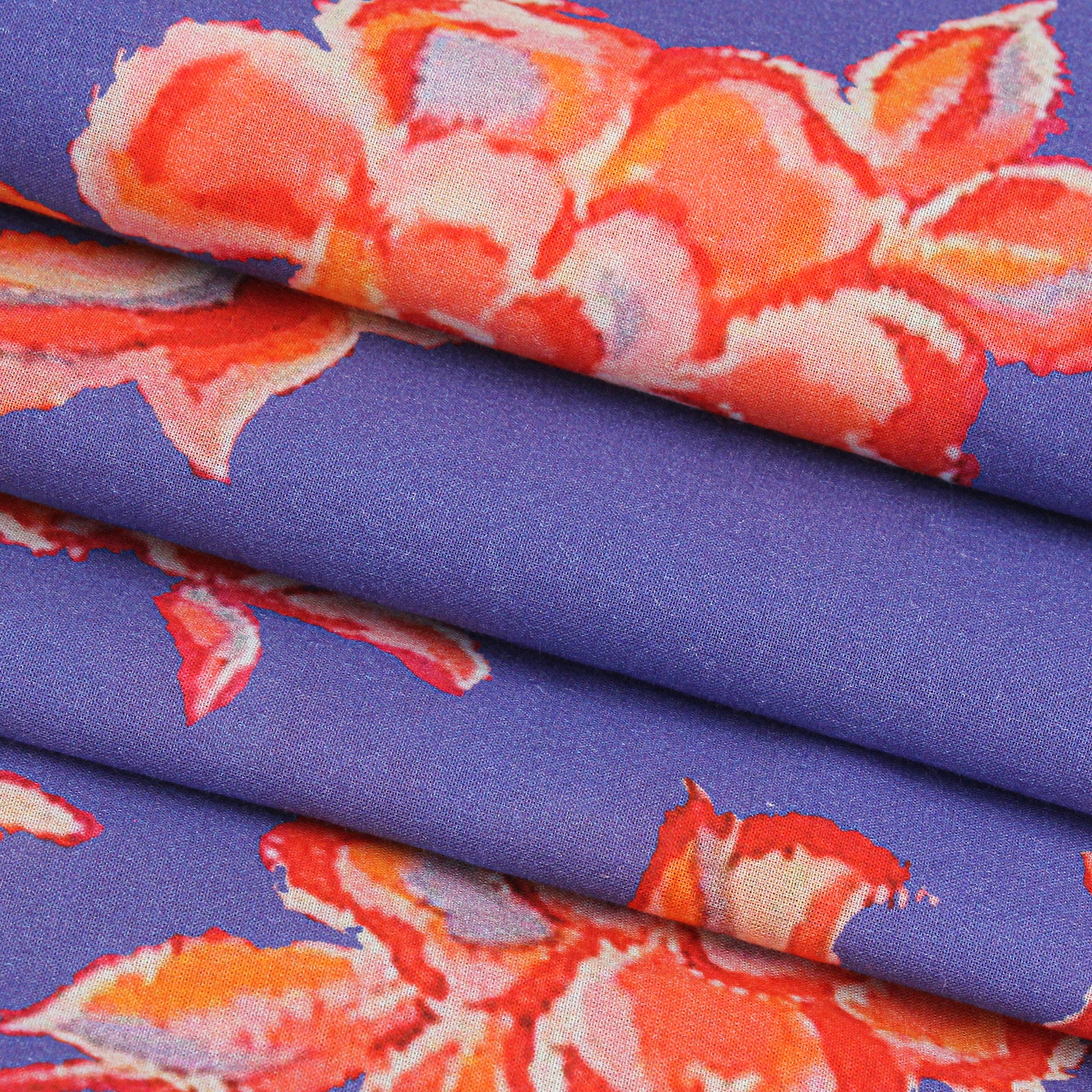 Blue Fiery Florals Shirt Dress