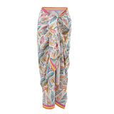 Pastel Leaves Pareo Wrap