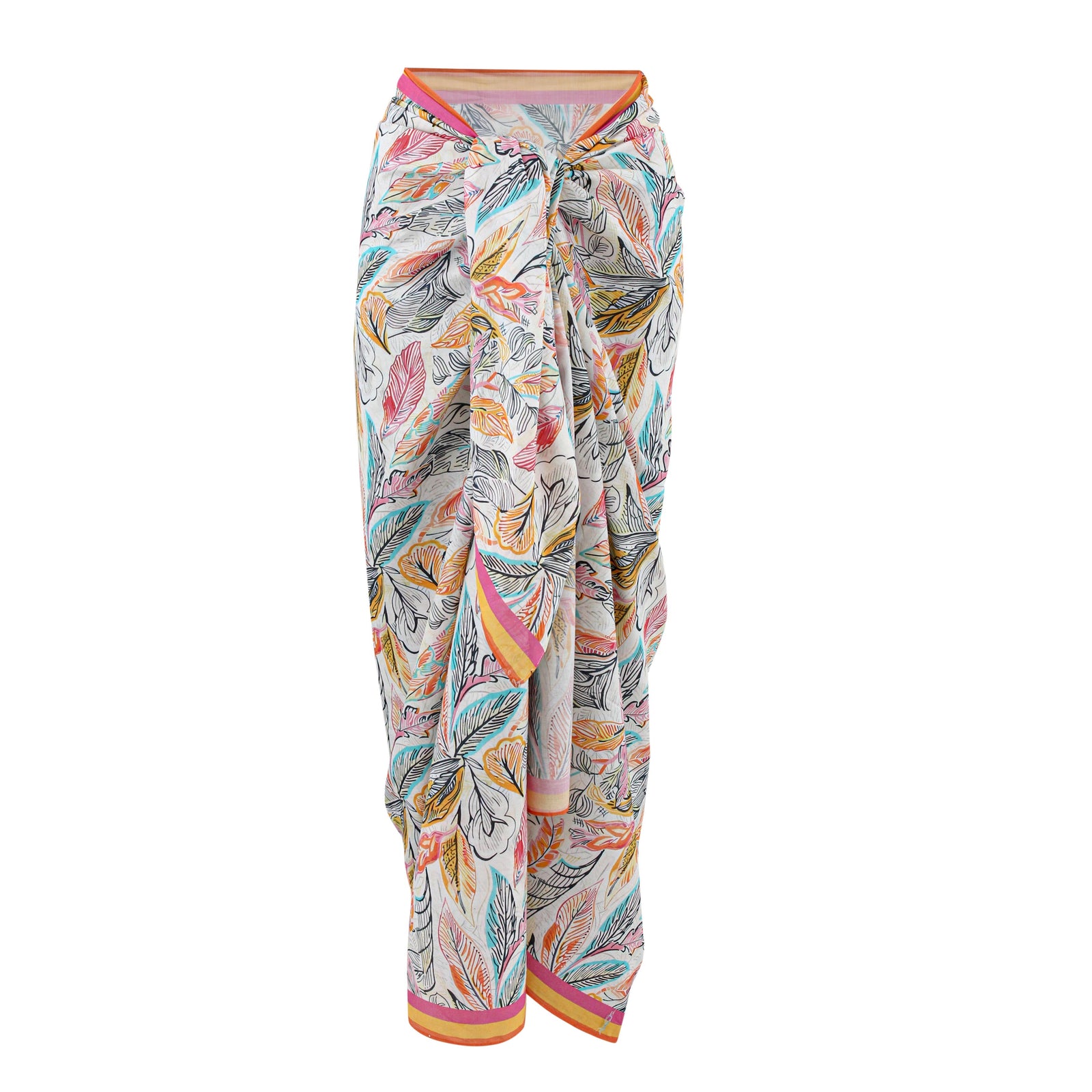 Pastel Leaves Pareo Wrap