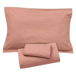Mocha Flat Sheet + Pillowcases (350 TC)