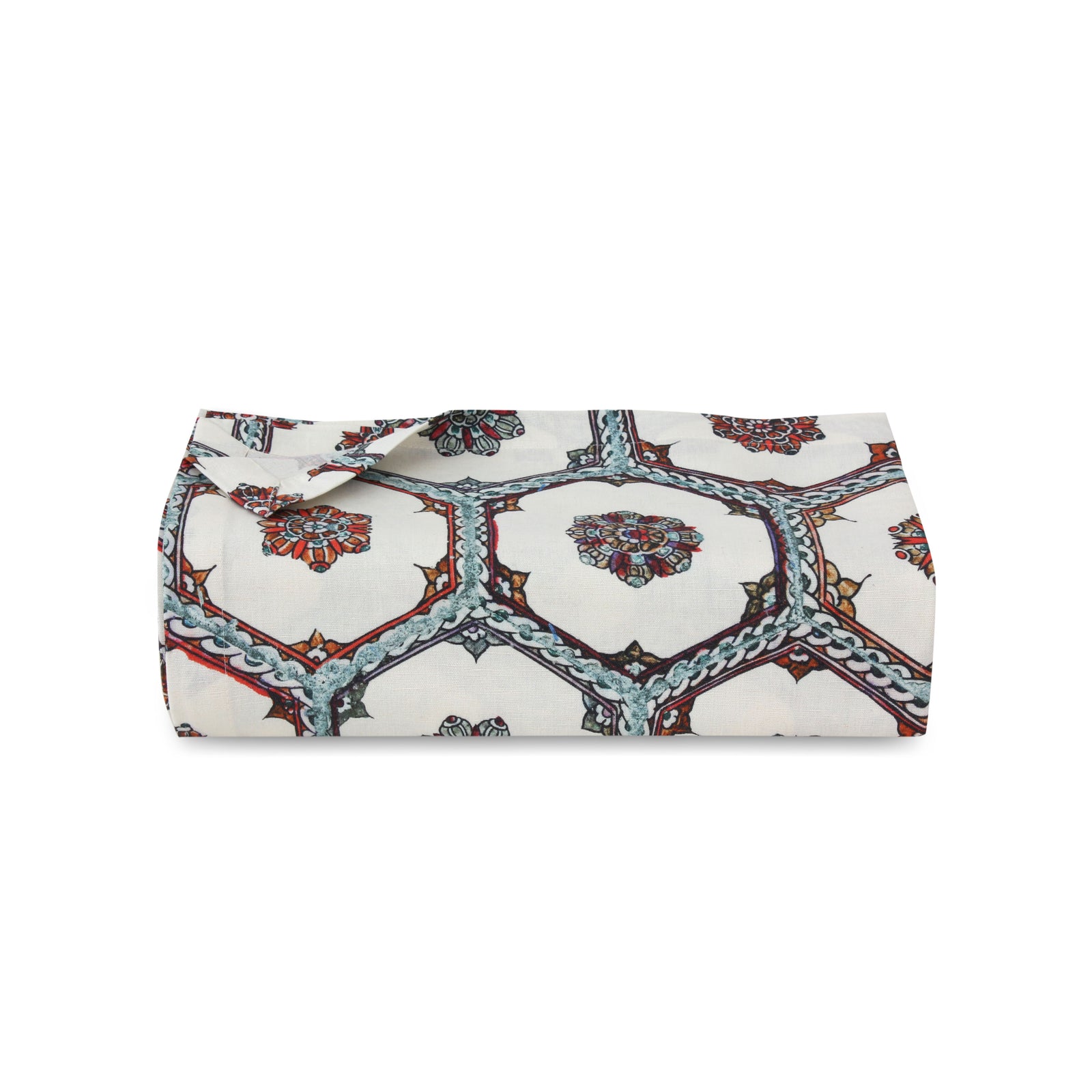 Brick Arabesque Linen Tablecloth