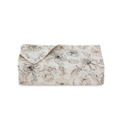 Beige Florals Linen Tablecloth