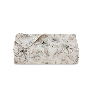 Beige Florals Linen Tablecloth