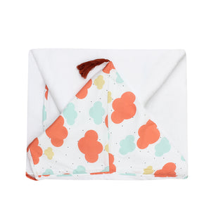 Orange Clouds Hooded Kids Towel (3-5Y)
