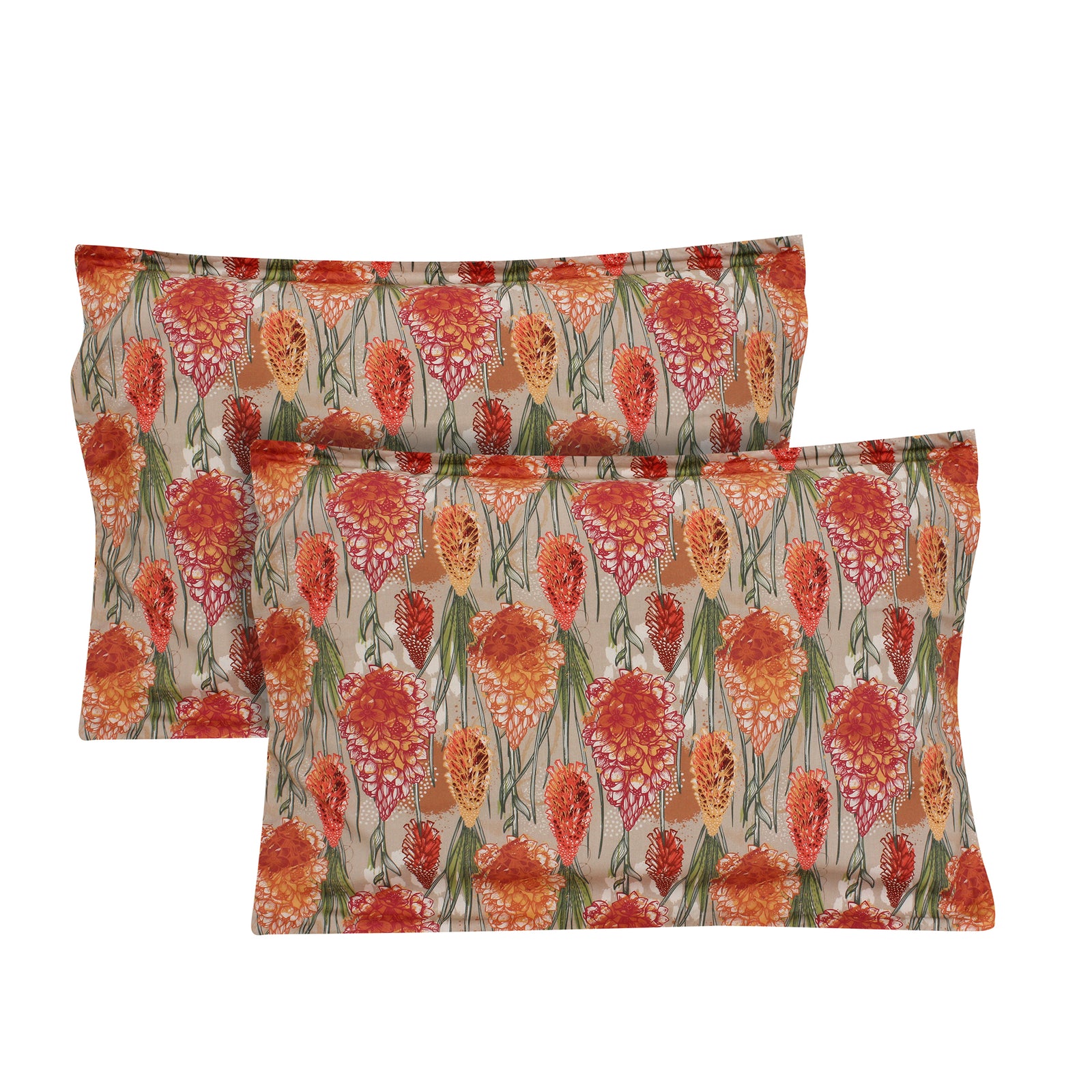 Pine Cone Flowers Pillowcases, Set of 2 (600 TC)