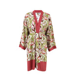 Green Orchid Classic Cotton Short Kimono