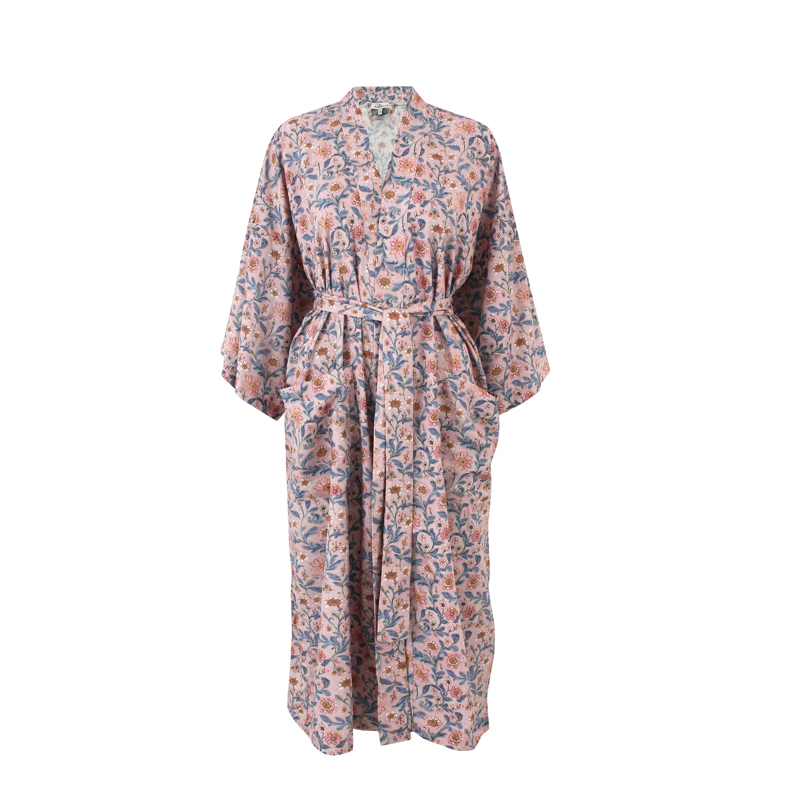 Petal Pink Silky Viscose Kimono