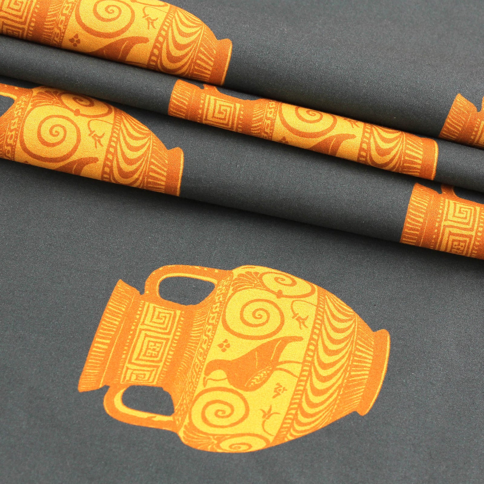 Green Vases Cotton Kaftan Dress