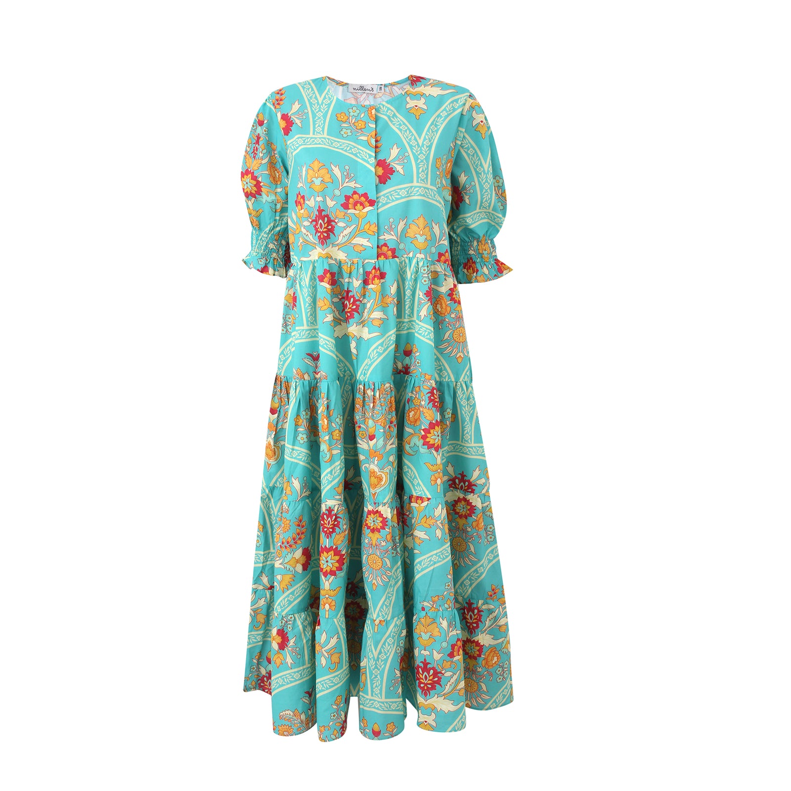 Turquoise Bouquet Jaipur Dress