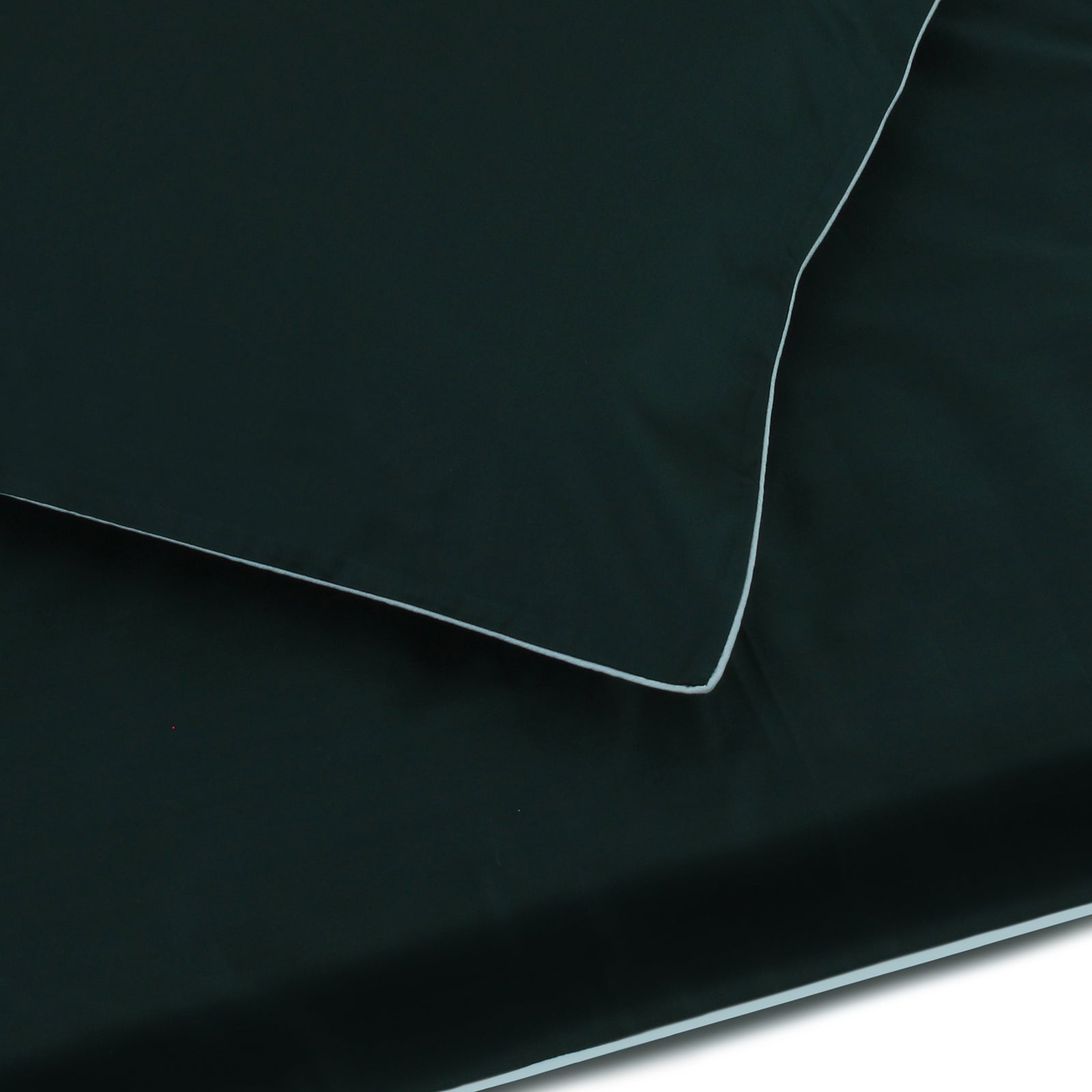 Dark Teal\/Blue Piping Duvet + Pillowcases (600 TC)