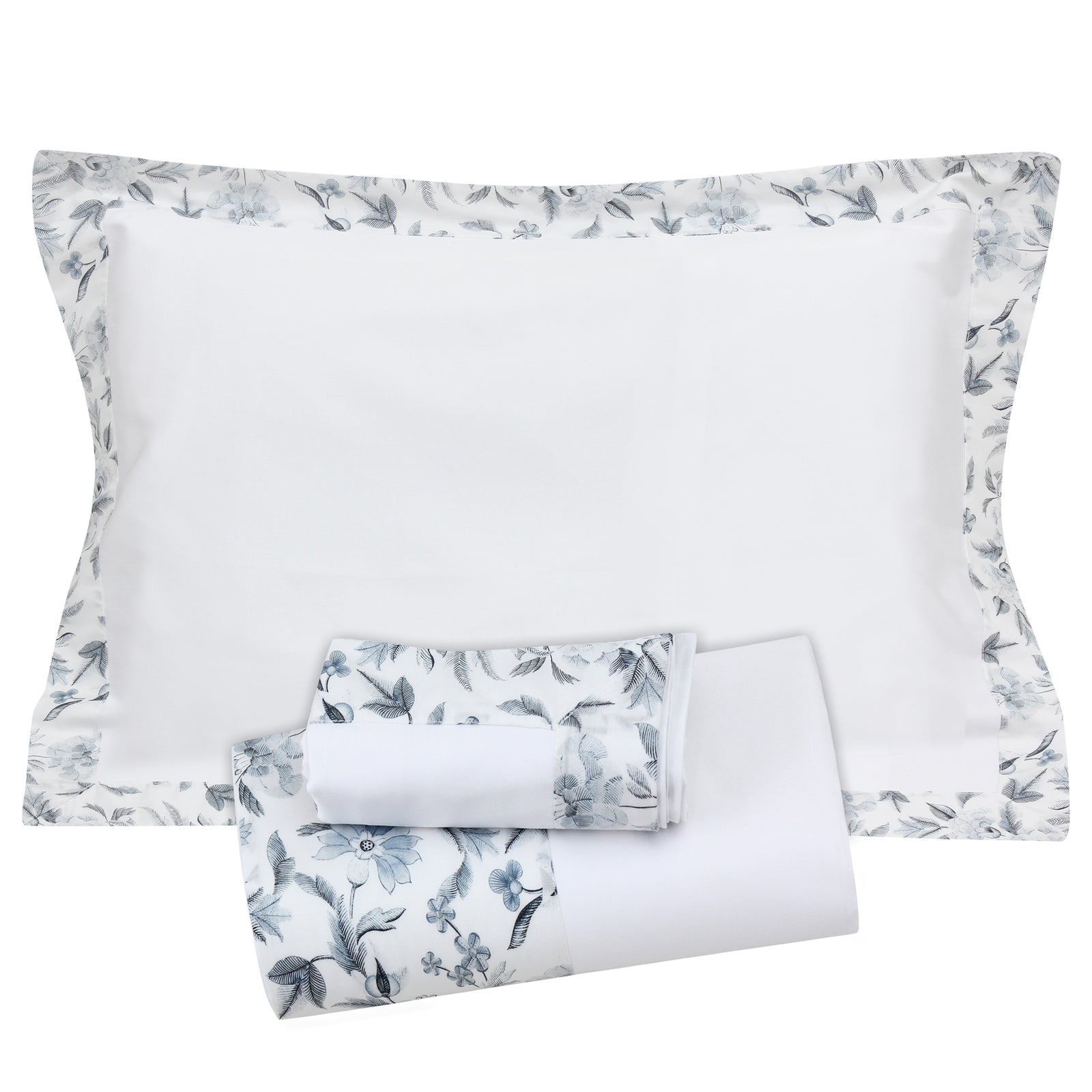 Grey Aasha Sheet + Pillowcases