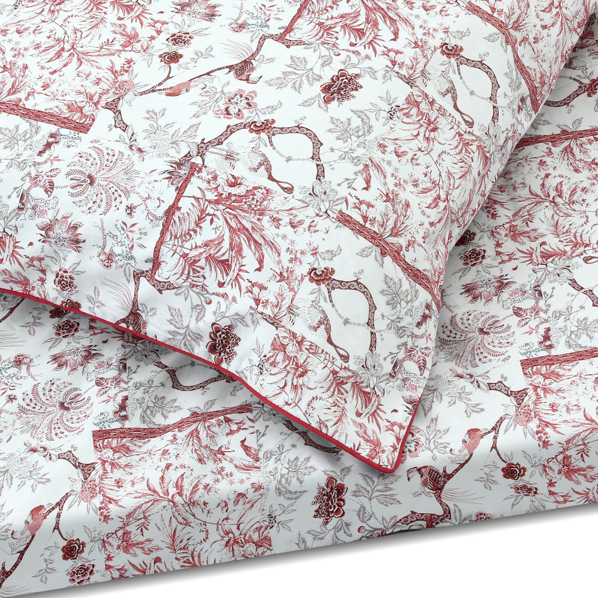 Red Peacock Duvet + Pillowcases