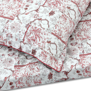 Red Peacock Duvet + Pillowcases