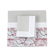 Red Peacock Sheet + Pillowcases