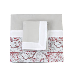 Red Peacock Sheet + Pillowcases