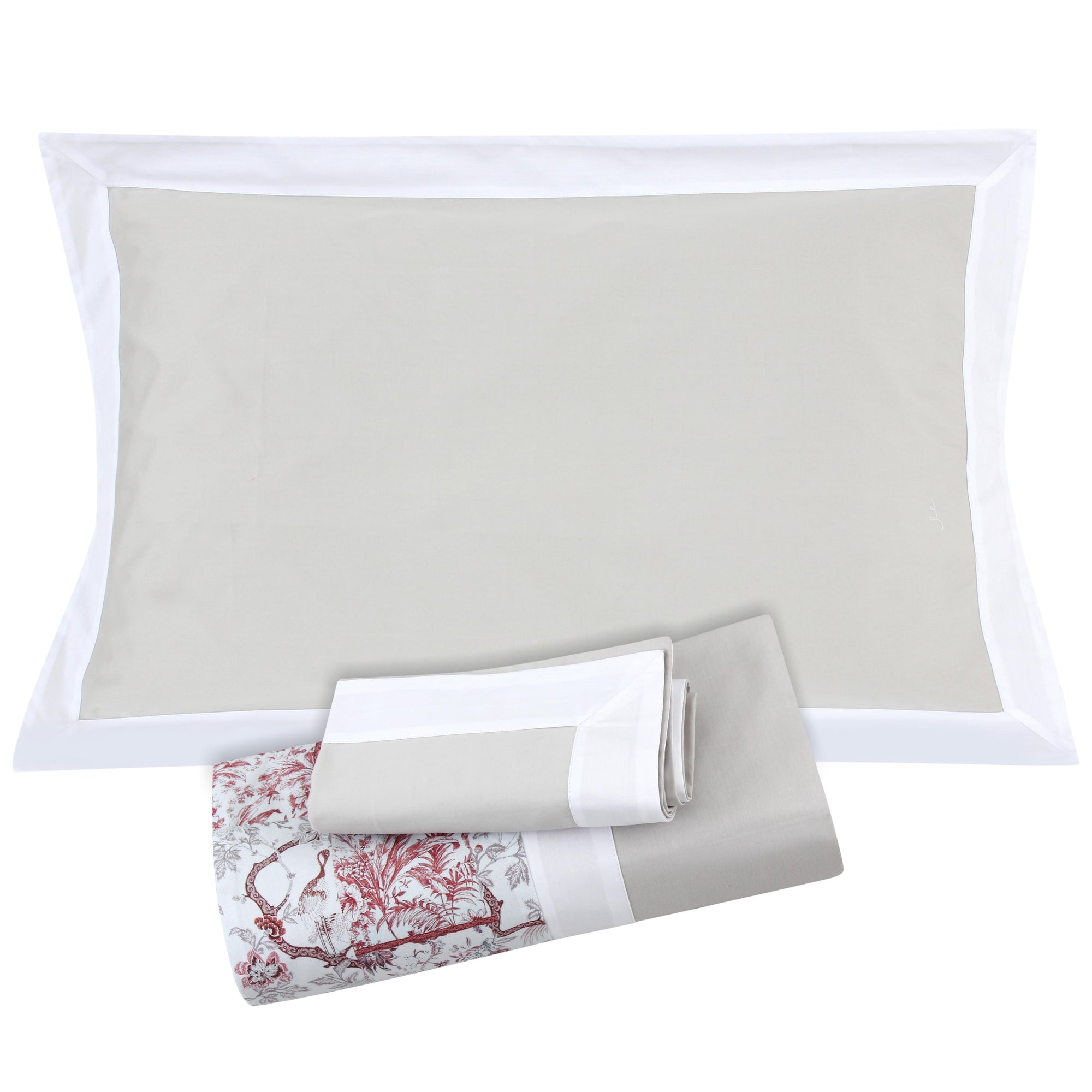 Red Peacock Sheet + Pillowcases