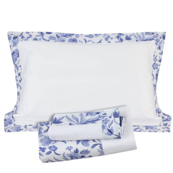 Blue Aasha Sheet + Pillowcases (600 TC)