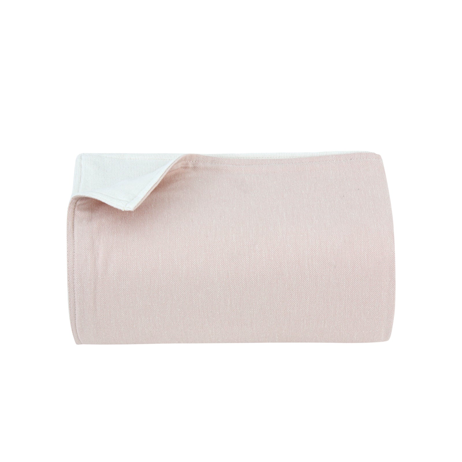 Rose/Off-White Throw Blanket