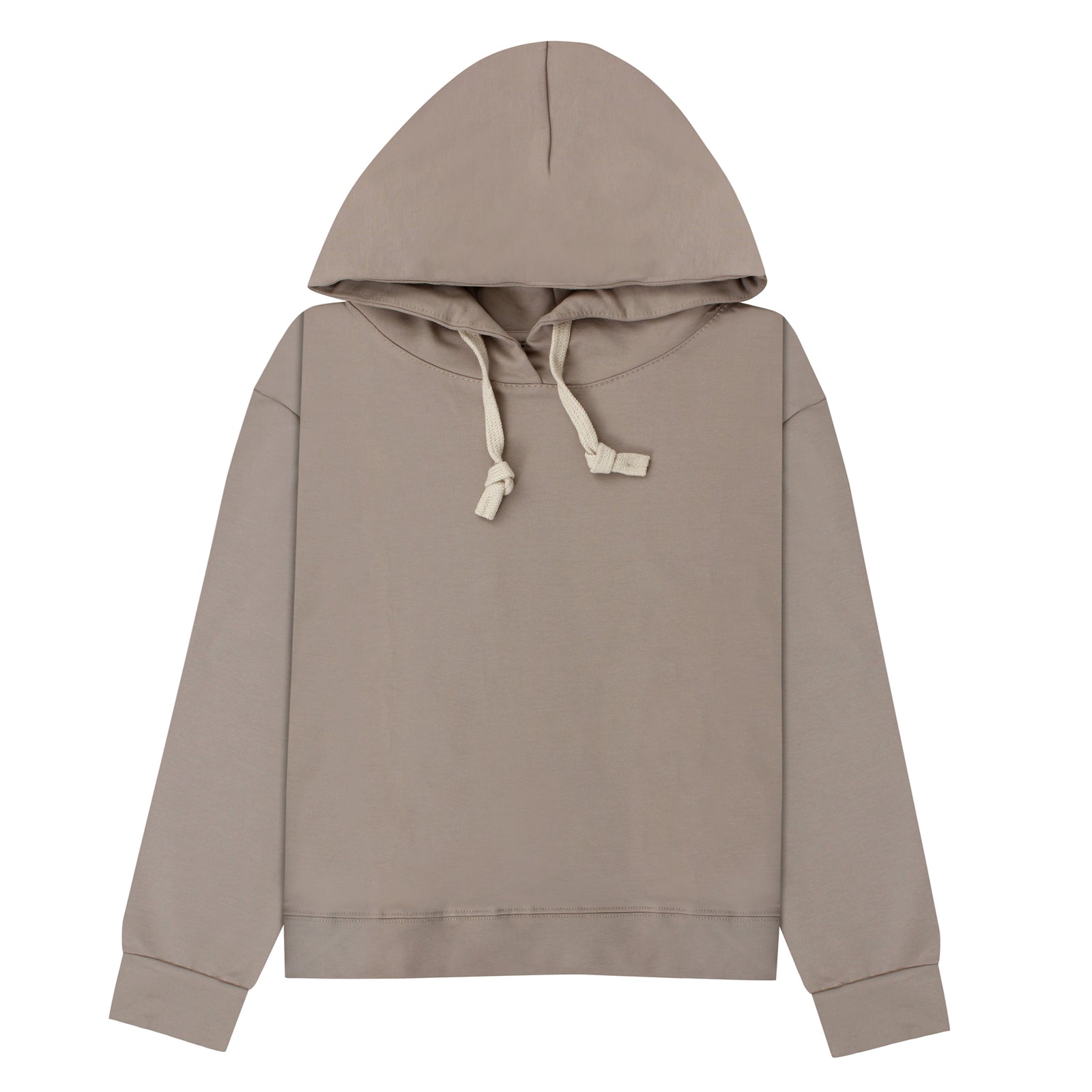 Beige Boxy Hoodie