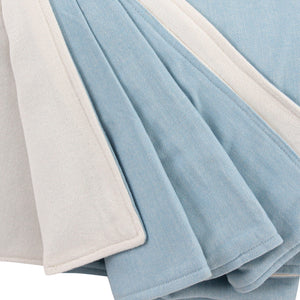 Blue/Off-White Throw Blanket