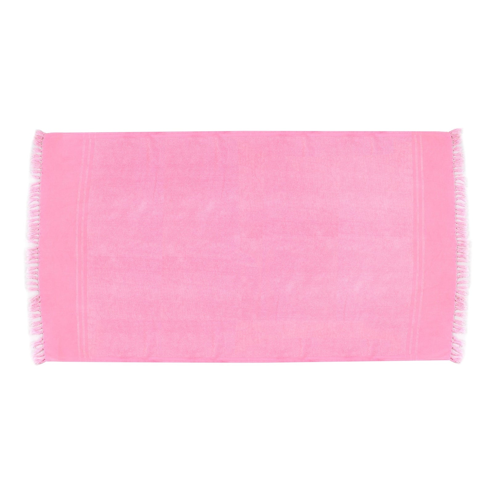 Pink Plain Beach Towel