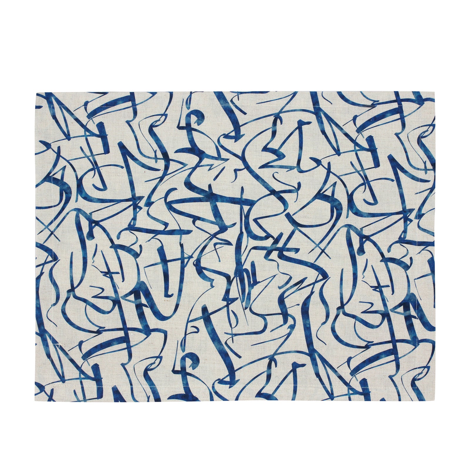 Calligraphy Linen Placemats  (Set of 2)