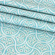 Aqua Mosaic Classic Cotton Kimono