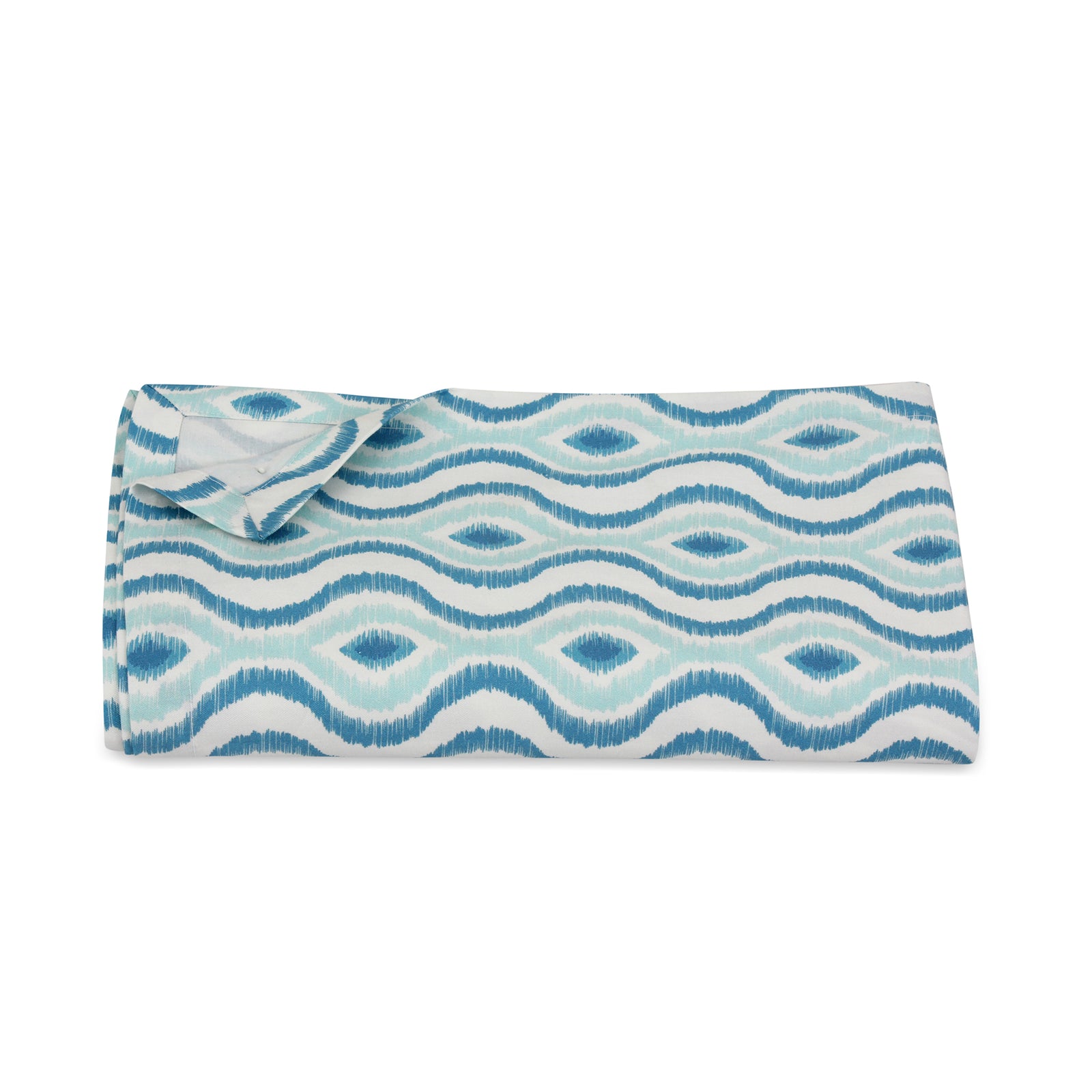 Blue Waves Cotton Tablecloth