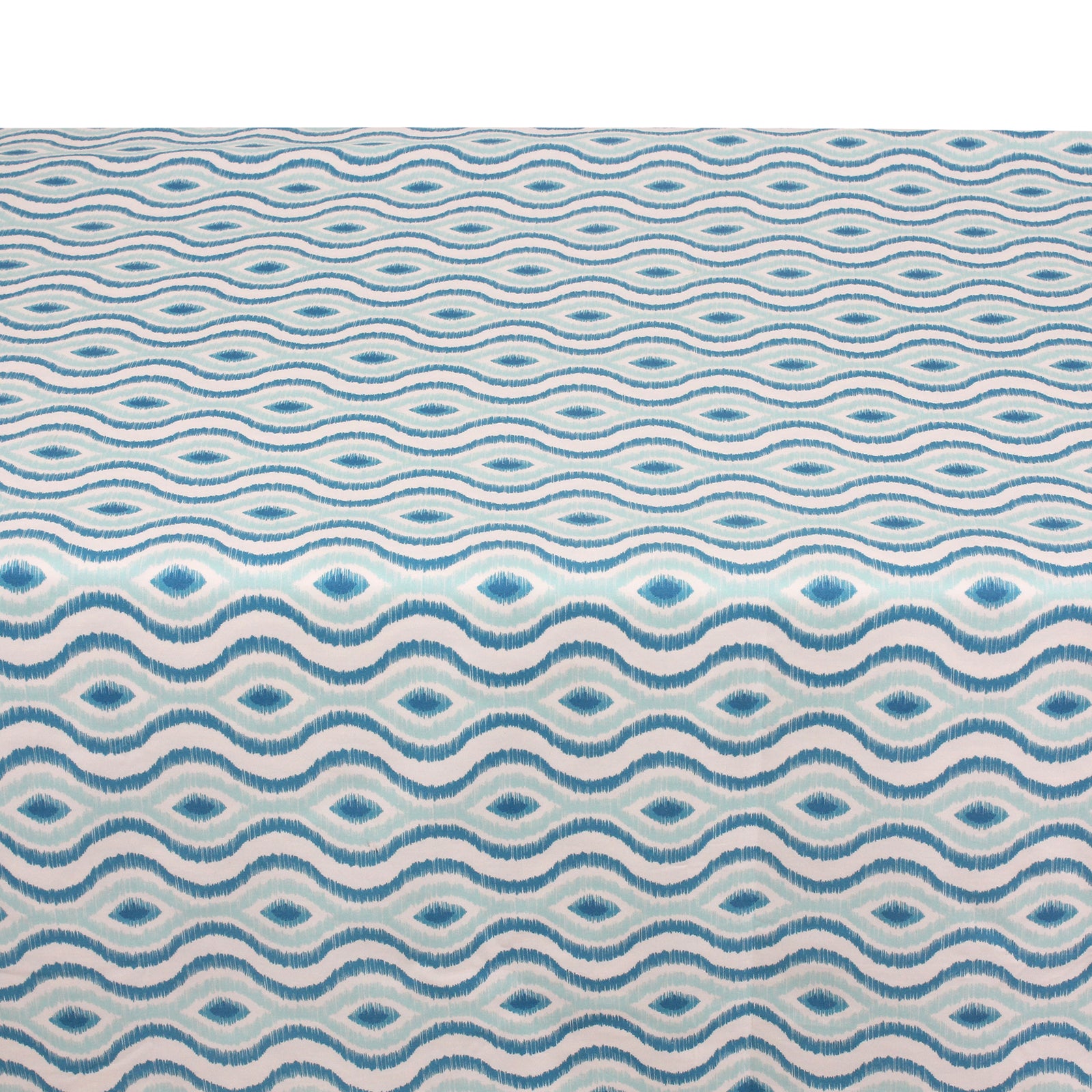 Blue Waves Cotton Tablecloth